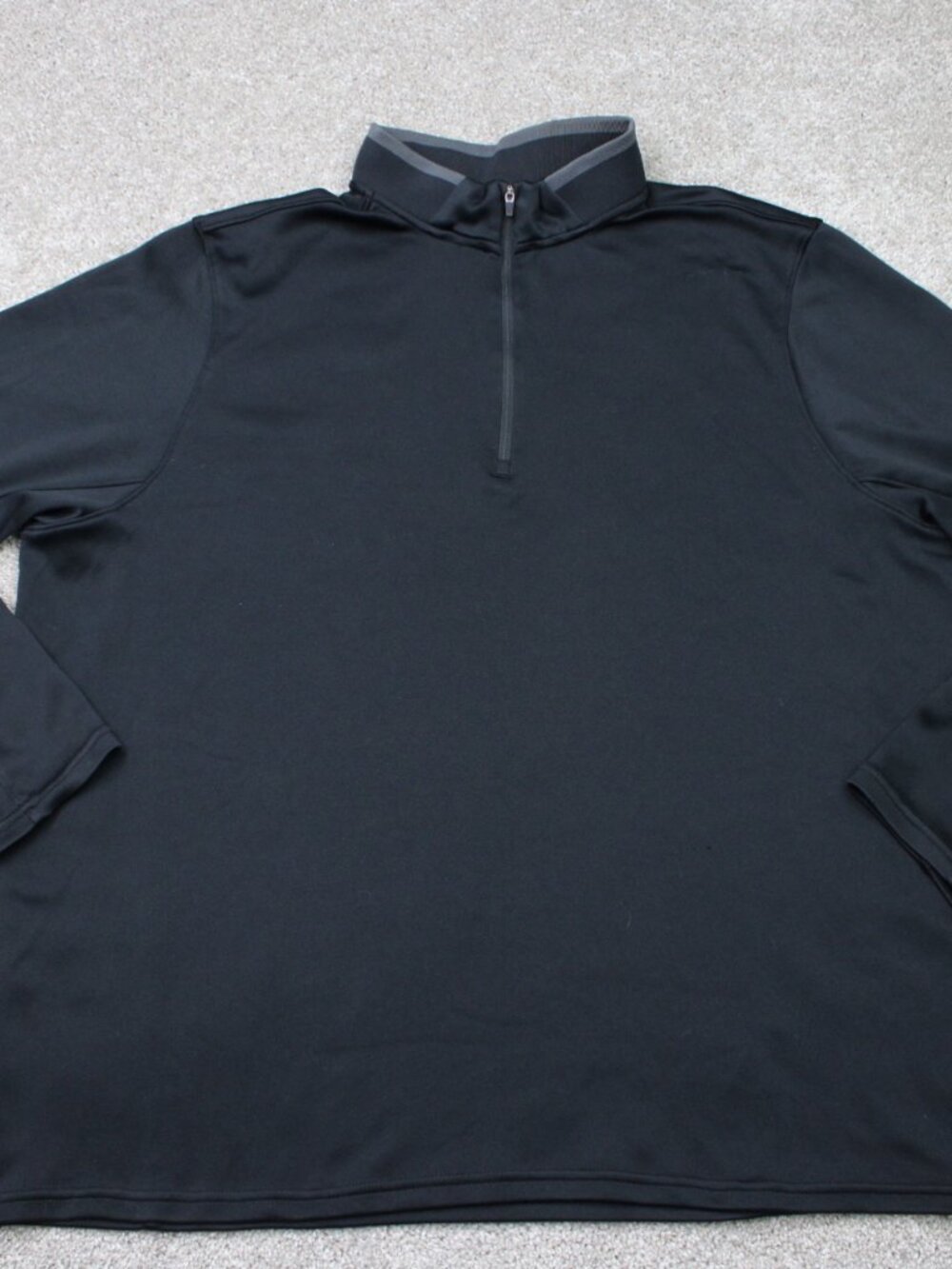 Three Sixty Six Sweatshirt Men 2XL XXL Black 1/4 Zip Golf Polyester L/S Pullover